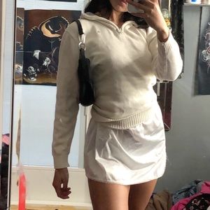 White Satin Slip Skirt